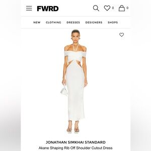 White Jonathan Simkhai Maxi Dress. Size L but fits like M.